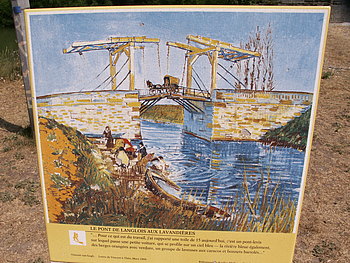 Infotafel zu einem Gemälde van Goghs